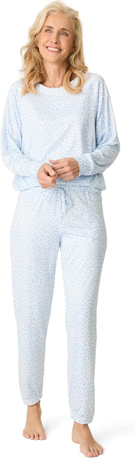 PJ Salvage Women's Cloud Jersey Jogger Pajama Set for Comfort