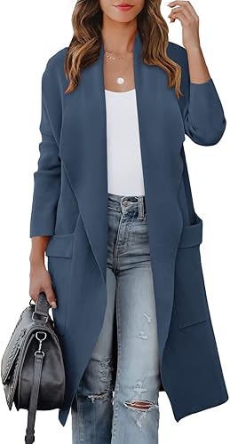 ANRABESS Women's Casual Long Sleeve Draped Open Front Cardigan