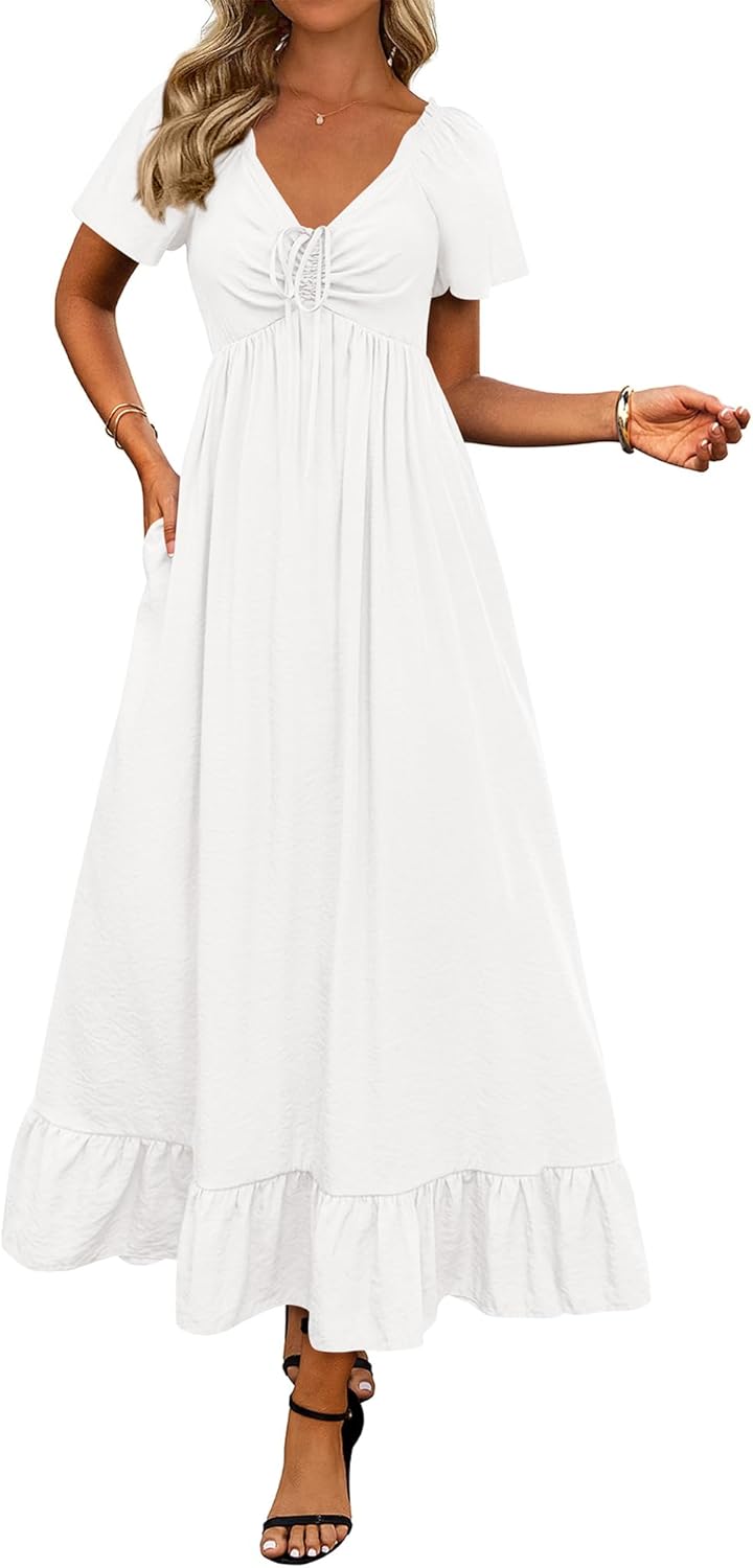 Elegant Womens Spring Maxi Dresses for Wedding Guests 2025