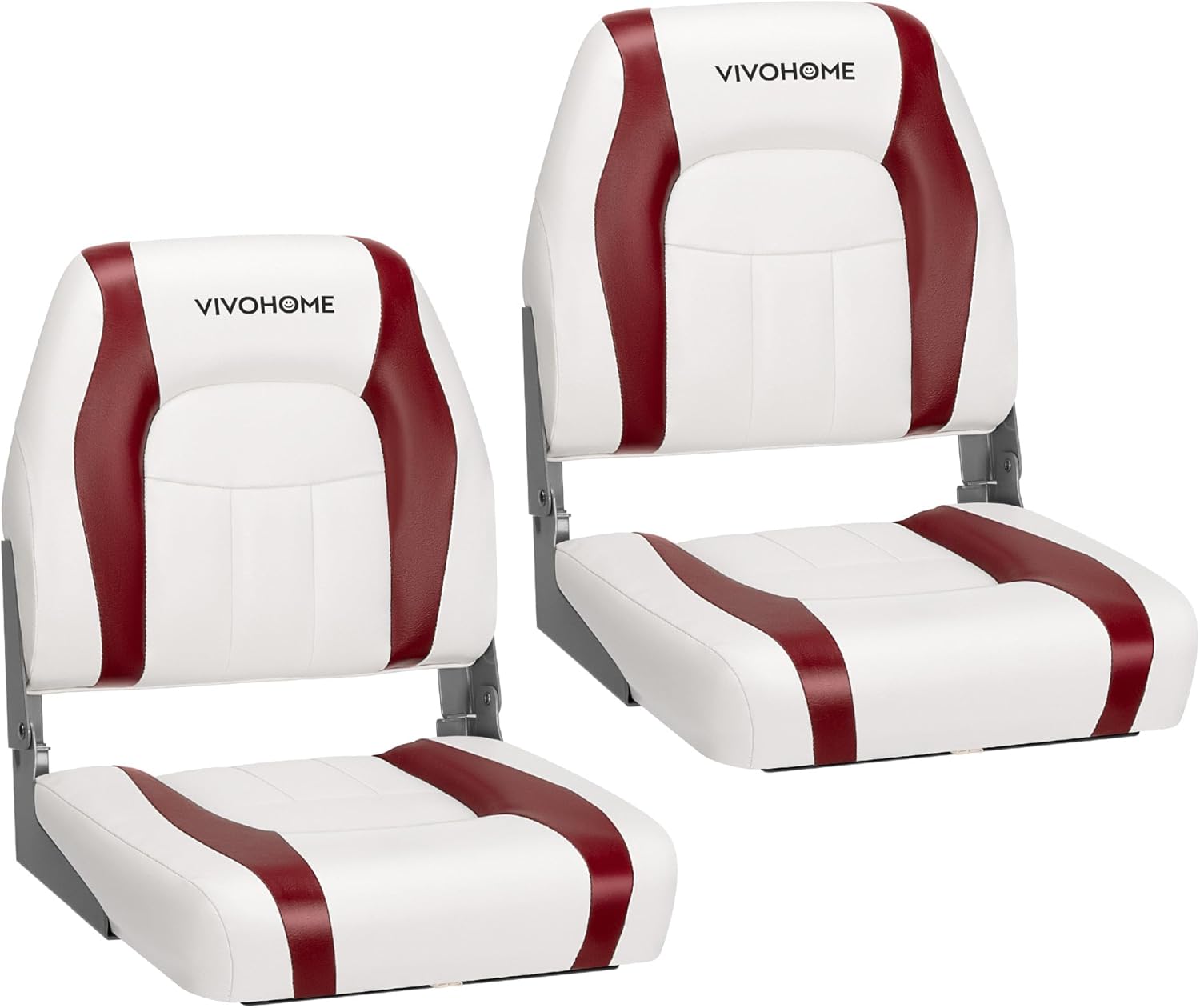 Folding Low Back Boat Seats 2 Pack for Comfortable Boating