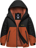 Boy's Waterproof Ski Snow Jacket Windproof Winter Jacket with Hood is