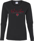 NCAA Thin Script Womens Long Sleeve T Shirt - Team Color Cotton
