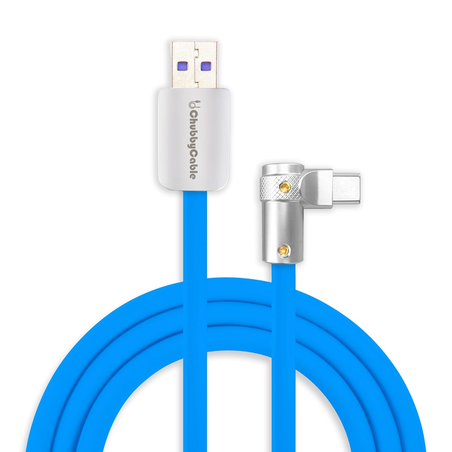 Chubbycable FlexElbow 90 Degree USB C Cable for Fast Charging