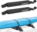 Universal Car Soft Kayak Roof Rack Pads with Tie-Down Straps - Secure