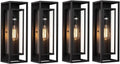 4 Pack 18 in Outdoor Wall Lantern Light Fixture - Large Weatherproof