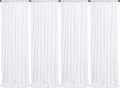 White Sequin Backdrop Curtain 4 Pack for Parties and Weddings