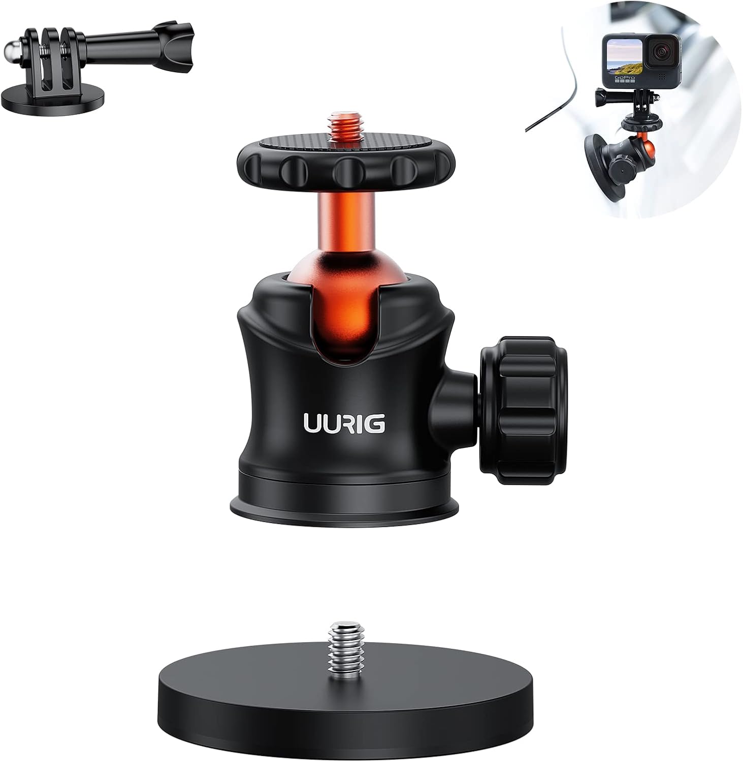 360 Ball Head Magnetic Camera Mount for GoPro