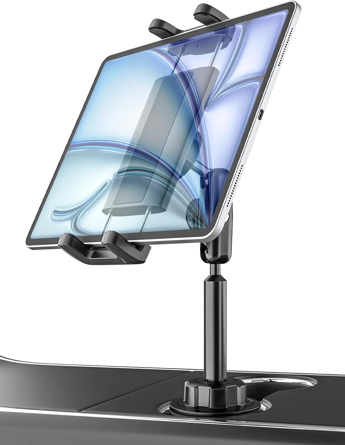 Heavy Duty Cup Holder Tablet Mount for Car - Adjustable Arm