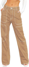 Sidefeel Cargo Jeans Wide Leg Loose Mid Rise - Casual Comfort