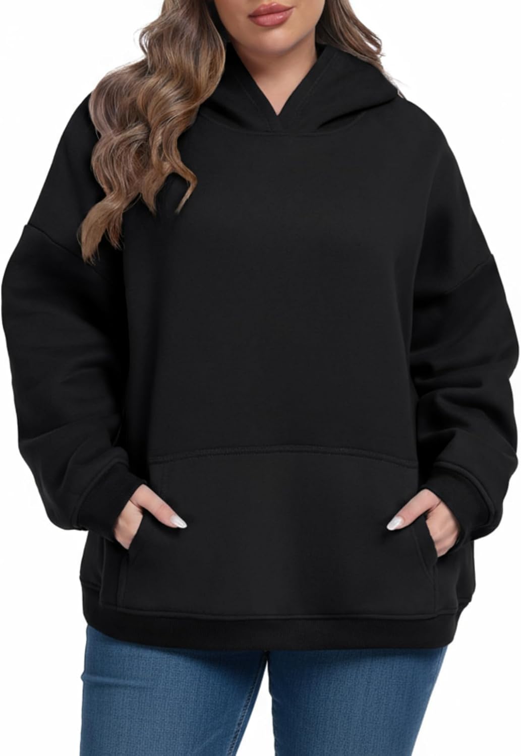 Plus Size Hoodies for Women - Cozy Fleece-Lined Sweatshirts