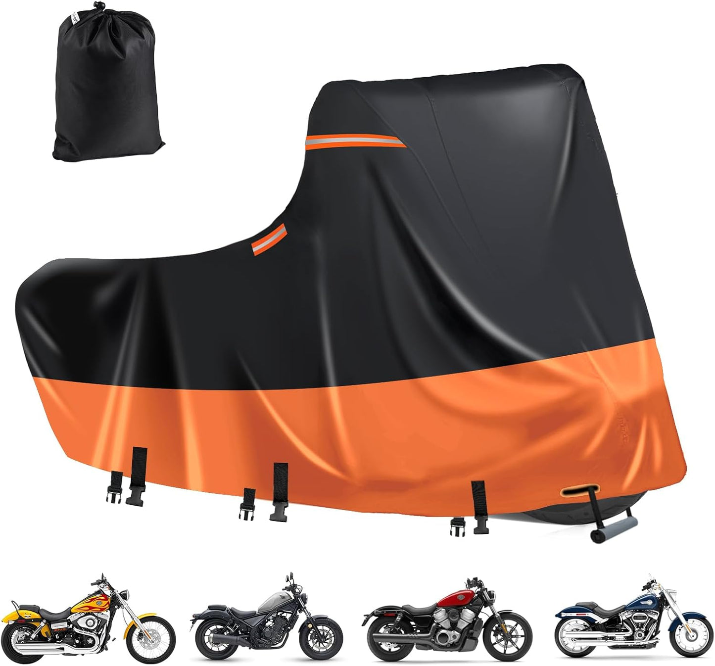 Heavy Duty Motorcycle Cover XL Waterproof for All Weather Protection