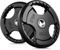 RitFit Olympic Rubber Grip Plates for Barbell - Durable 2 in Plates