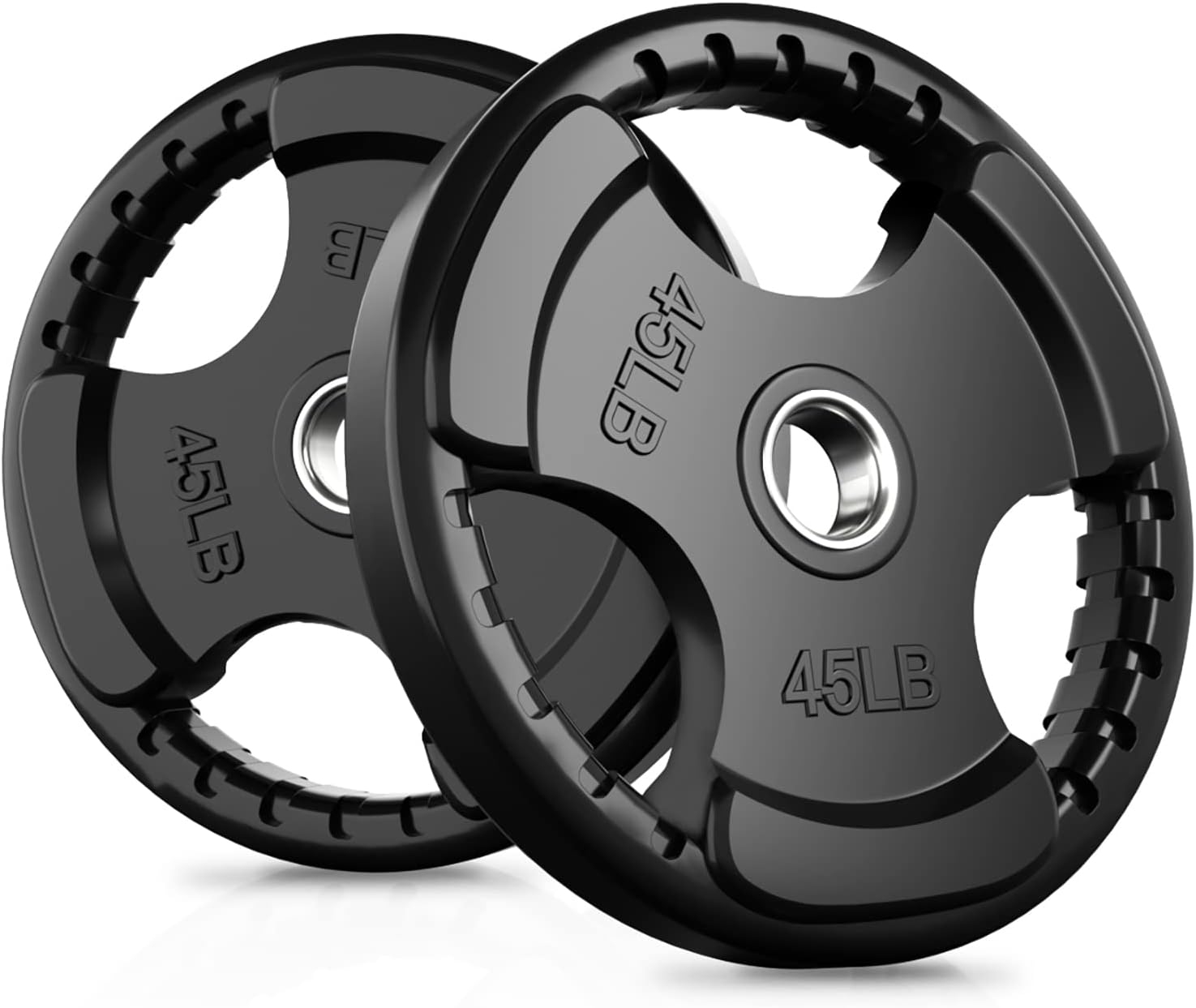 RitFit Olympic Rubber Grip Plates for Weightlifting and Strength