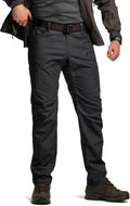CQR Mens Flex Stretch Tactical Pants - Durable, Water Resistant Fit