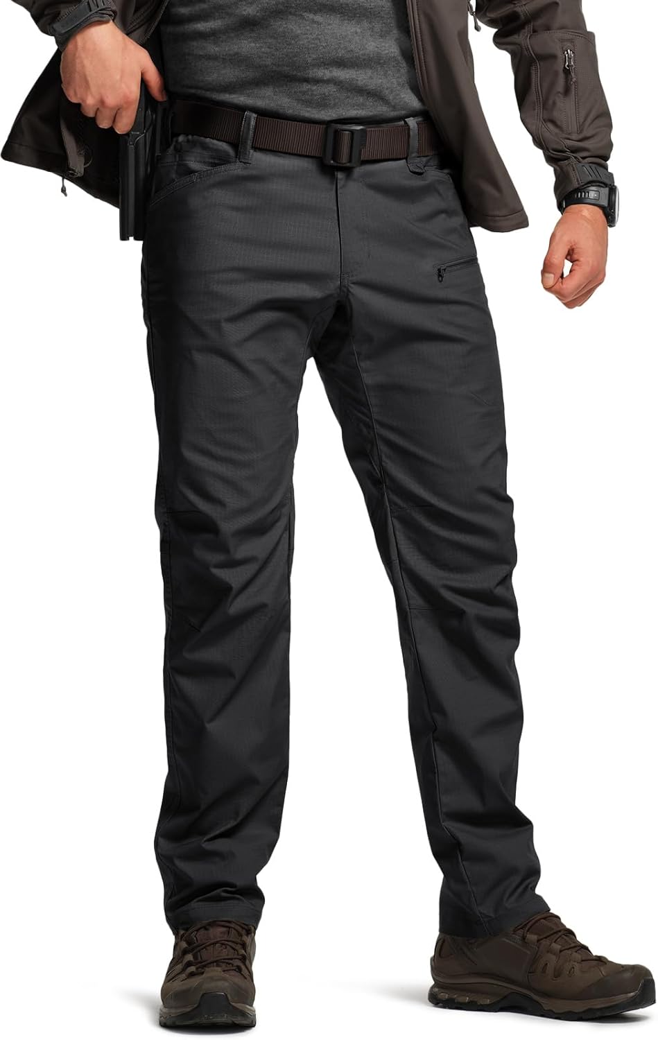 CQR Men's Flex Stretch Tactical Pants for Outdoor Activities