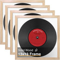 KINLINK 13x13 Picture Frame Natural Wood Square Frame - Simple Display