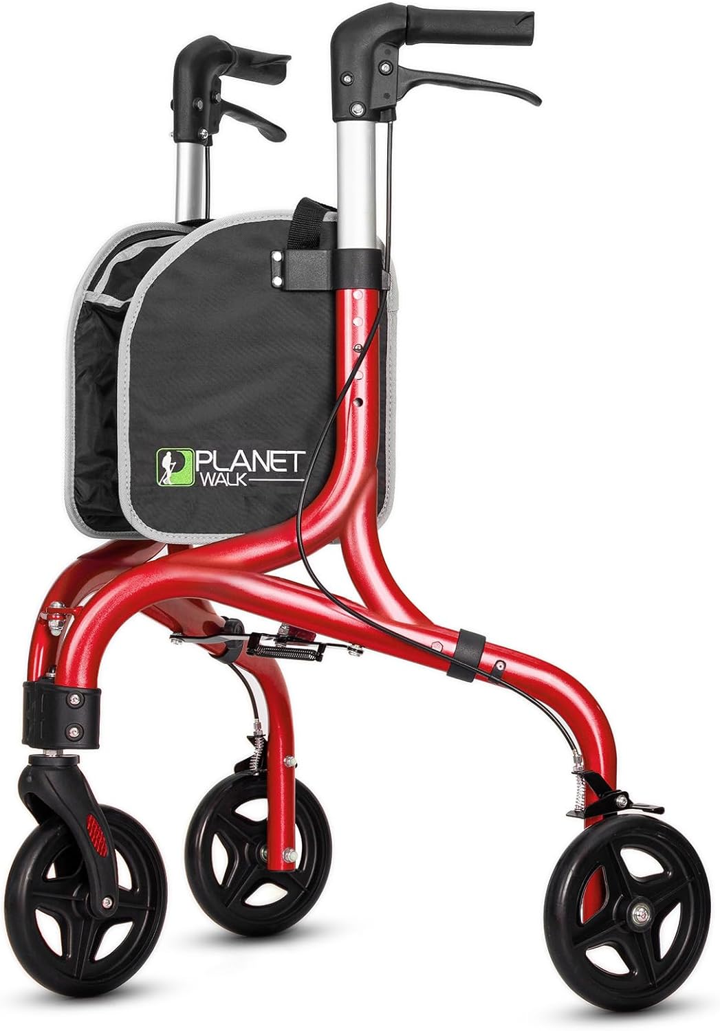 Planetwalk Premium 3 Wheel Rollator Walker for Seniors - Lightweight