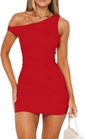 ForeFair Womens Off The Shoulder Summer Mini Dress - Sleek Bodycon Fit