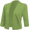 AAMILIFE Women's 3/4 Sleeve Cropped Cardigan (Style R84F)