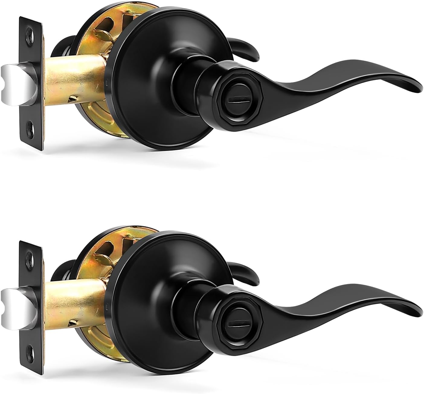 Probrico Interior Door Handle Privacy Door Levers for Bedrooms