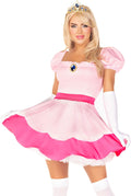 Pink Princess Costume 3-Piece Jeweled Dress Set - Playful Mini Gown
