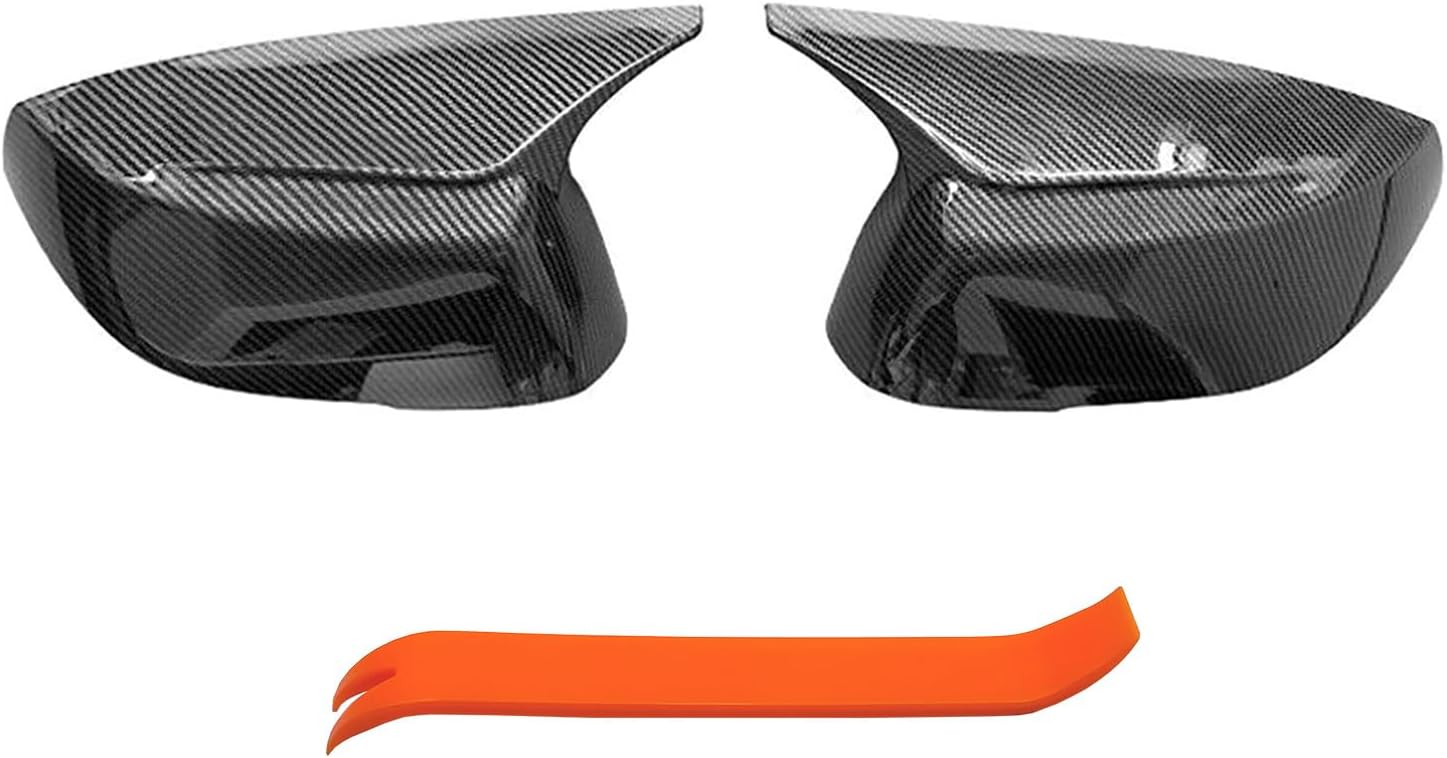Horn Style Carbon Fiber Door Mirror Cover for Infiniti Q50 Q60 Q70