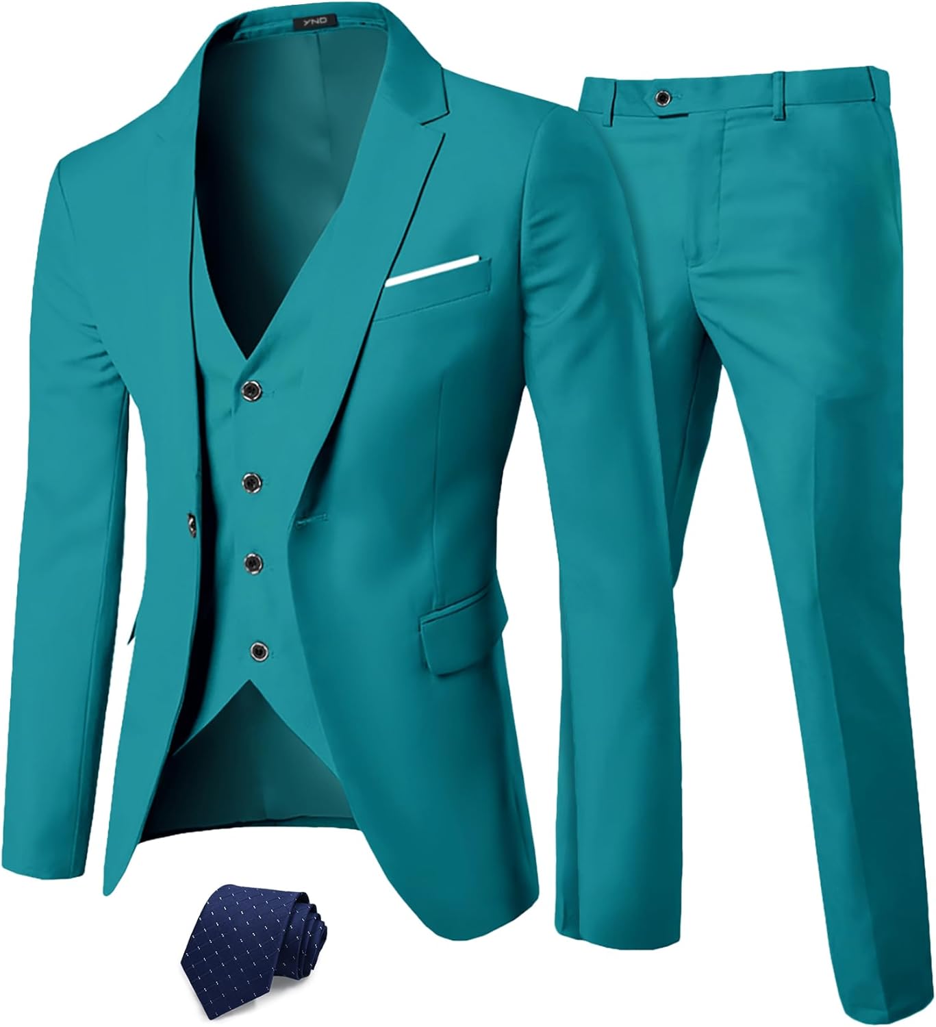 YND Men's Slim Fit 3 Piece Suit for Modern Elegance and Comfort