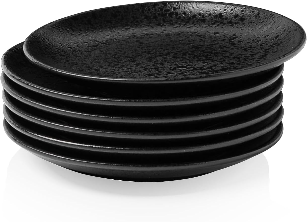 Kanwone 6 Inch Ceramic Dessert Plates Set - Microwave & Dishwasher Safe