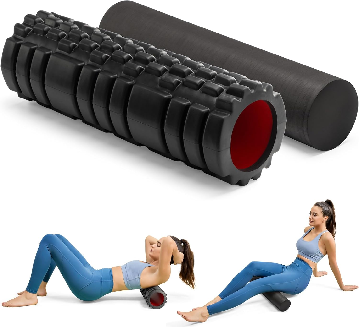 High Density Foam Roller Set for Deep Tissue Muscle Massage
