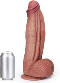 Realistic Huge Thick Dildo 13.77in Extra Large Silicone - Advanced