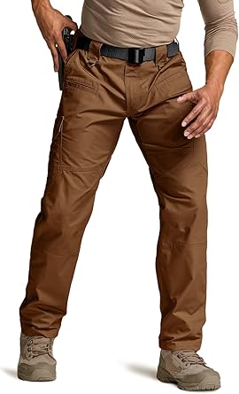 CQR Men's Tactical Pants - Lightweight Water Resistant Cargo Pants
