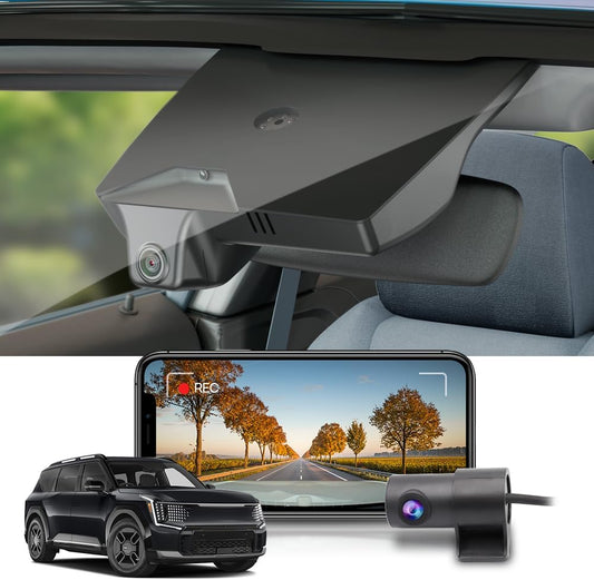 Fitcamx 2K Dual Dash Cam for Kia EV9 2023-2026 Models
