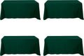 BRILLMAX Hunter Green 90 x 132 in Tablecloths 4-Pack - Durable