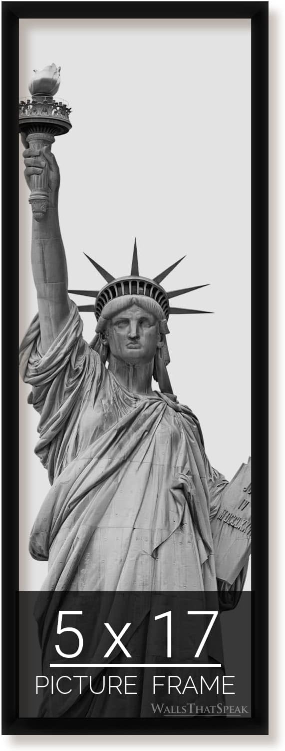 5x17 Black Picture Frame for Puzzles, Posters, and Photos