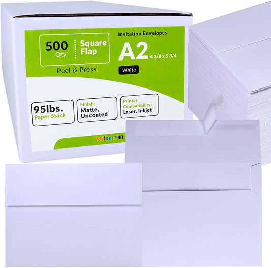 500 Pcs A2 Invitation Envelopes for All Your Mailing Needs