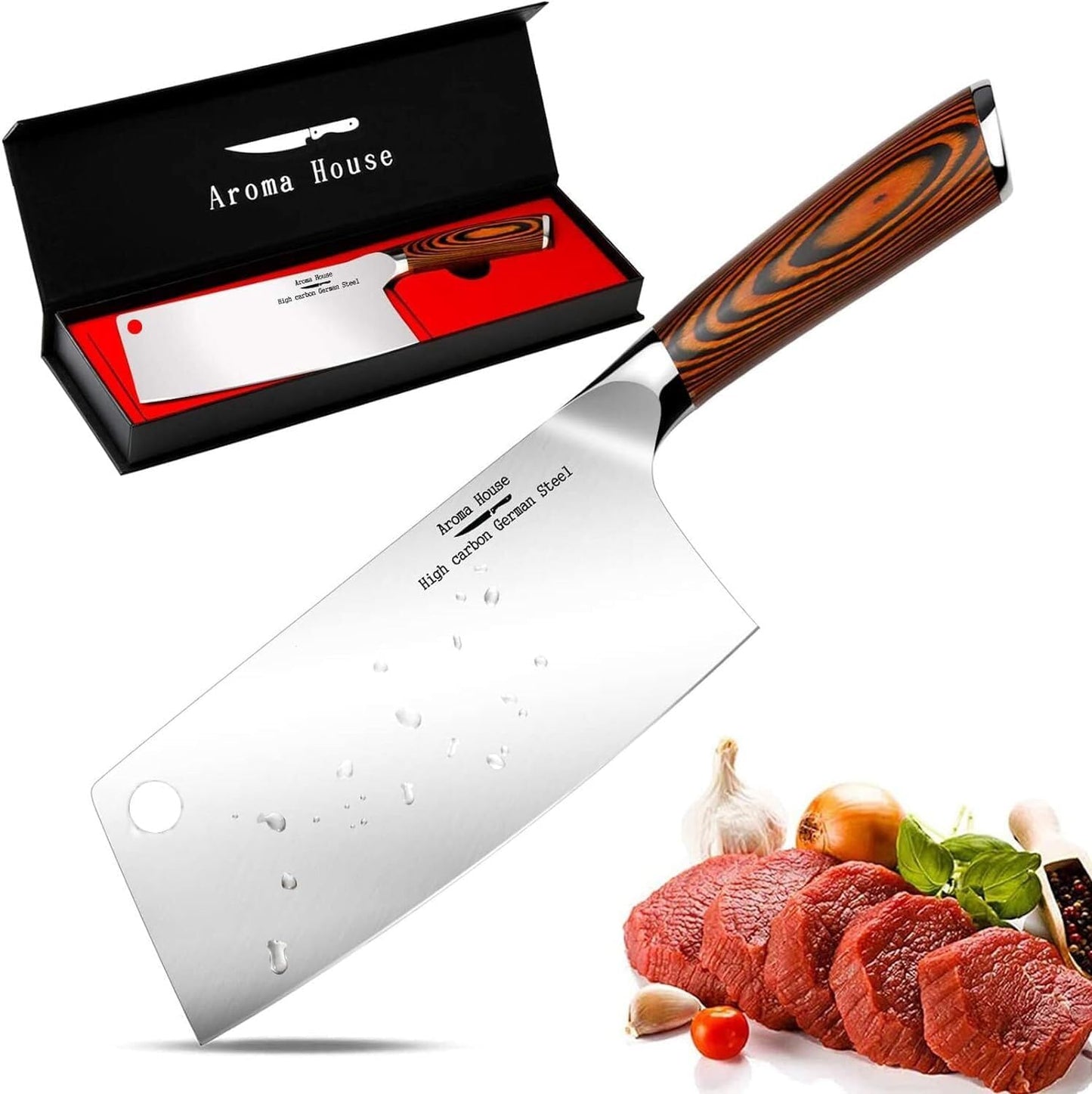 Ultra Sharp 7 inch Meat Cleaver Knife for Effortless Cutting
