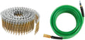 Metabo HPT Siding Nails w/ 50 ft Air Hose - Durable Coil Nails