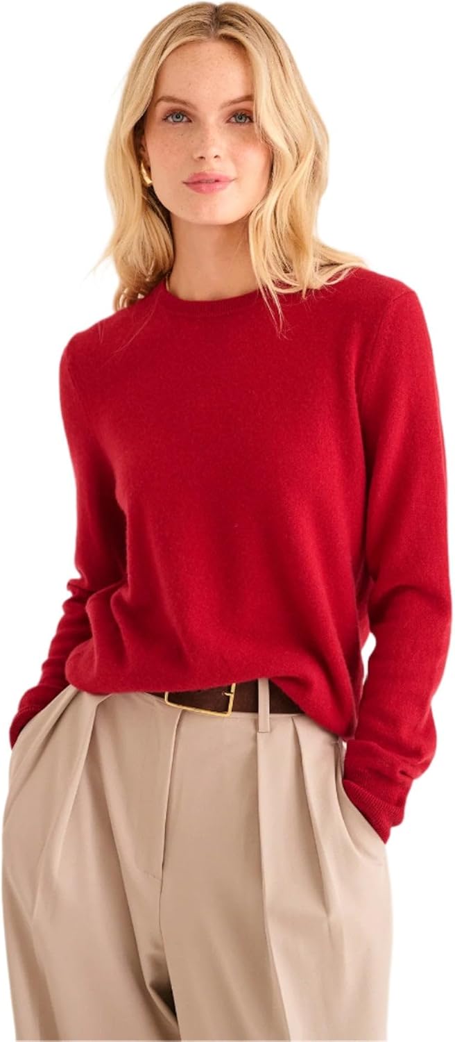 Women's Cashmere Crewneck Sweater - Classic Wardrobe Staple