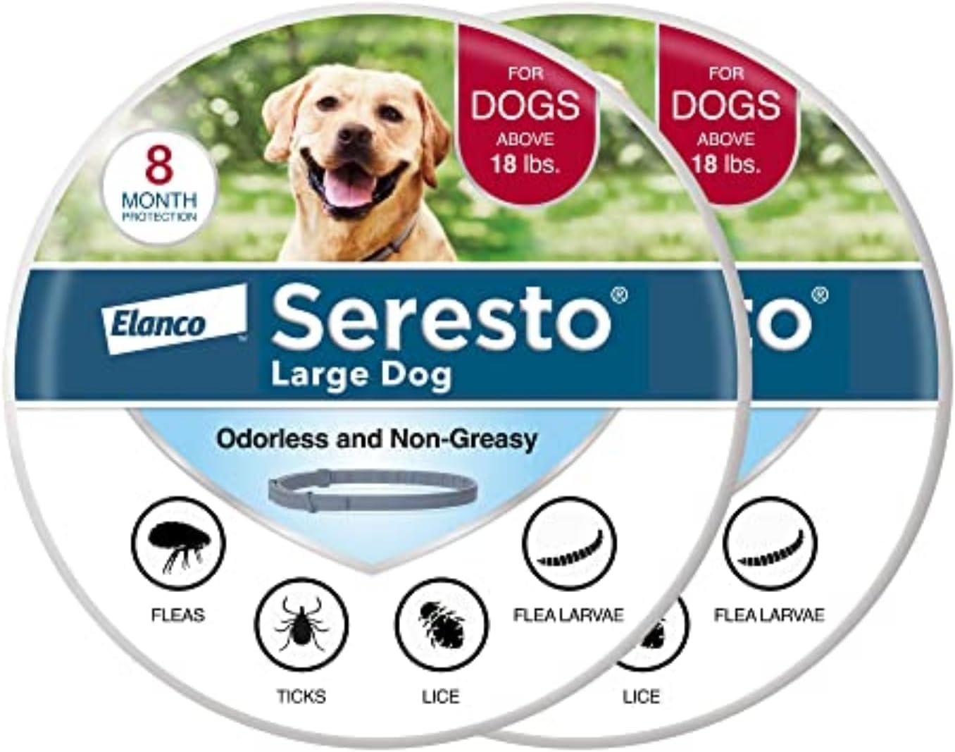 Seresto Large Dog Flea & Tick Treatment Collar for Dogs Over 18 lbs