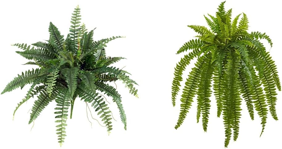 Boston Fern Artificial Plants Set - Lush Green Decor for Home
