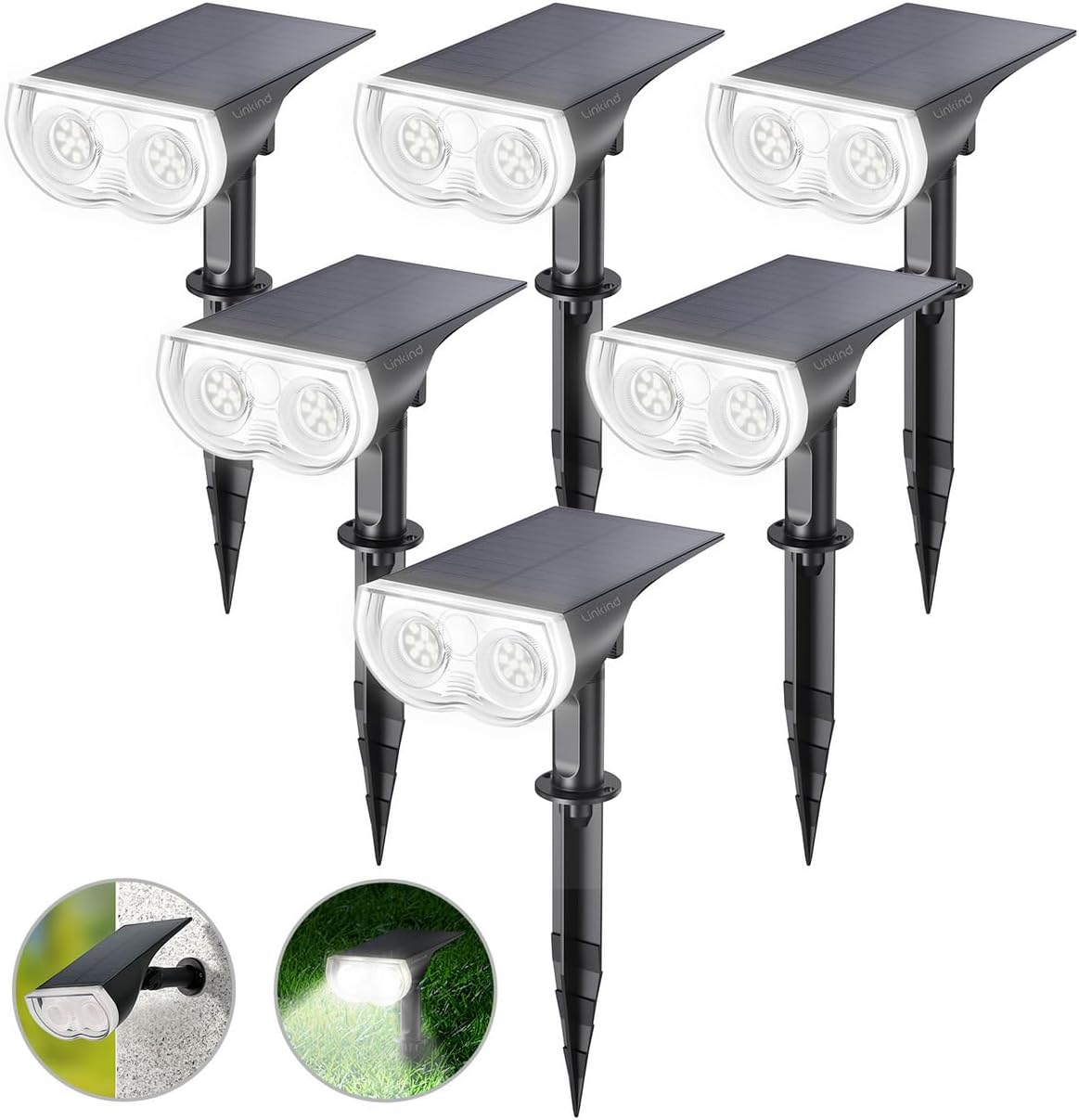 Linkind Solar Lights Outdoor Waterproof IP67 for Garden Use
