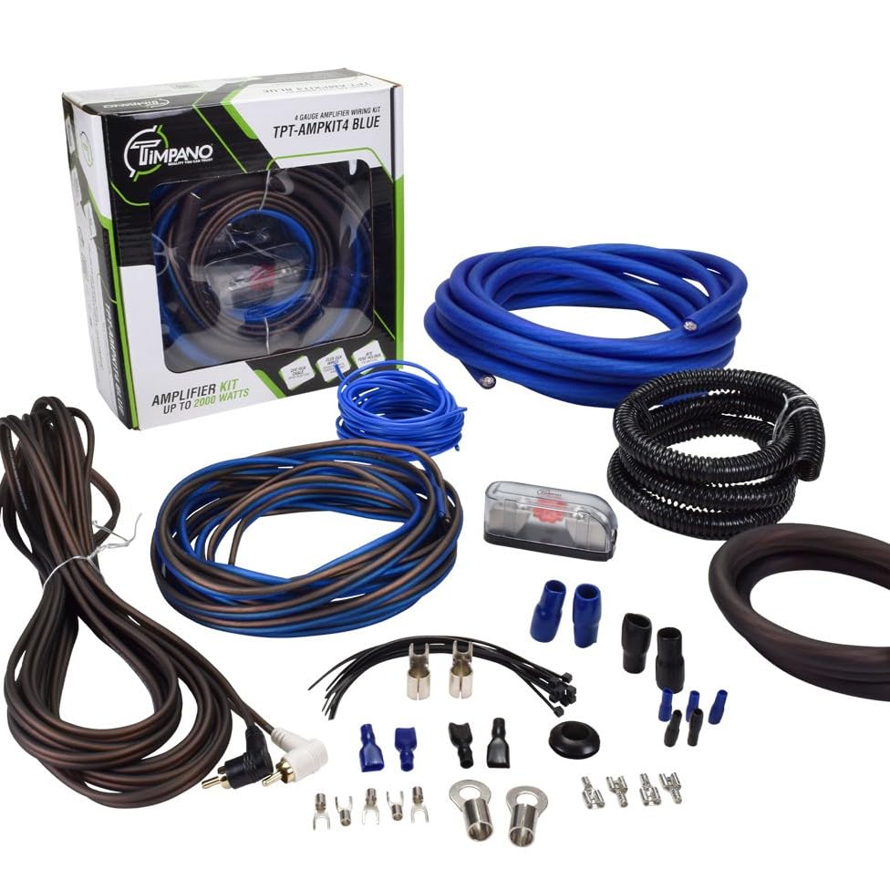 Timpano 4 Gauge Amplifier Wiring Kit for 2000 Watts Install