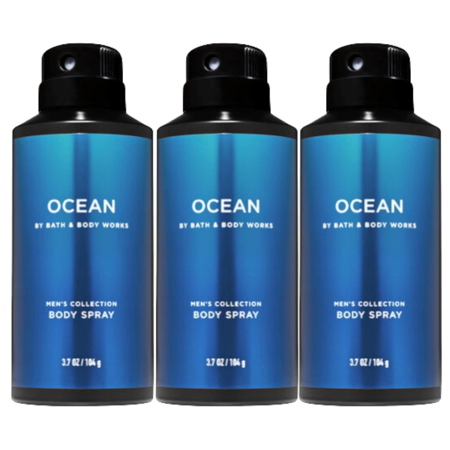 Ocean Men's Deodorizing Body Spray 3-Pack for Invigorating Freshness