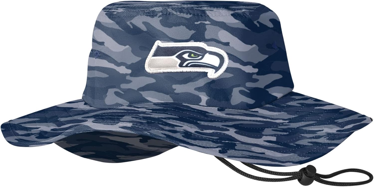 FOCO Men's NFL Team Logo Sun Bucket Boonie Hat for Outdoors