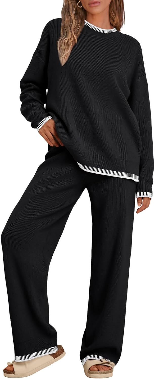 LILLUSORY 2 Piece Knit Lounge Sets for Women - Comfy Style