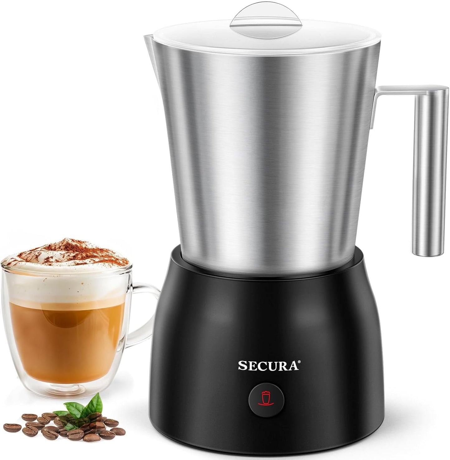 Secura 17oz Electric Milk Frother for Lattes and Cappuccinos