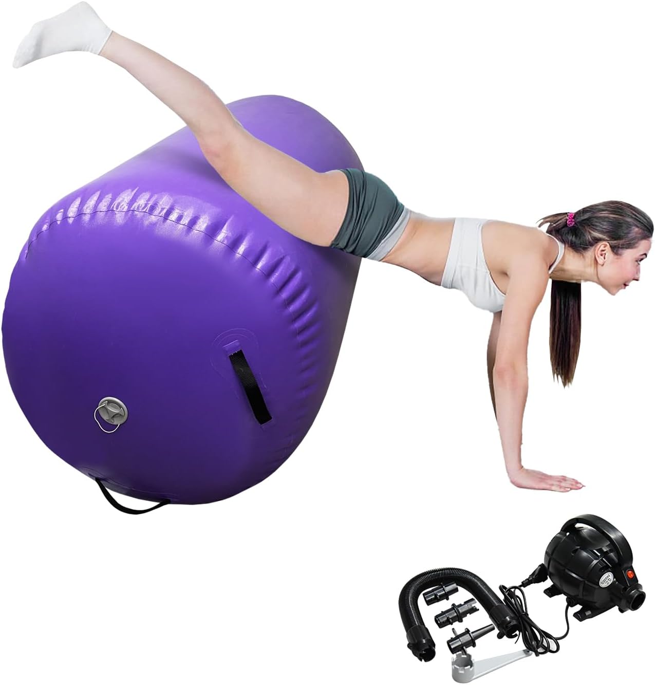Air Barrel Back Roller Inflatable Tumbling Mat for Gym Use