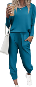Ekouaer Women's Pajama Set - Soft Two-Piece Jogger Sleepwear