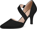 Women's Pointed Toe Low Stiletto Heel Dress Pumps - Comfortable 3in (