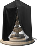 Fountain Cover 68H 52D in Black 210D Oxford Fabric - All-Weather